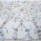 Immersa (2013) - 60x80 cm - Sassi, vetri, ossa e conchiglie levigati dal mare e cuciti su tela